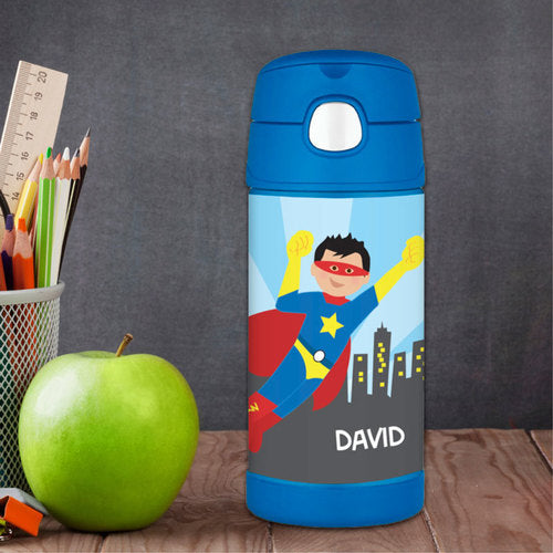 Cool Superhero Personalized Thermos Bottle - Give Wink