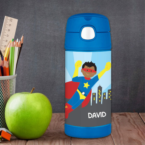 Cool Superhero Personalized Thermos Bottle - Give Wink