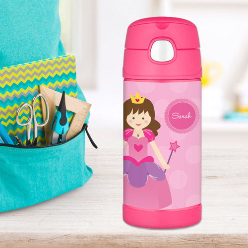 Cute Princess Personalized Thermos Bottle - Give Wink