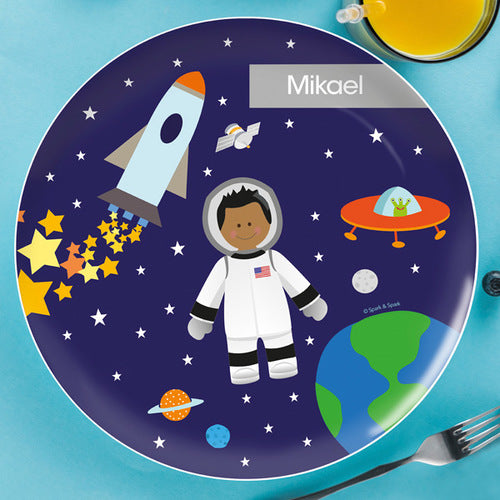 Astronaut To The Moon Personalized Kids Plates - Give Wink