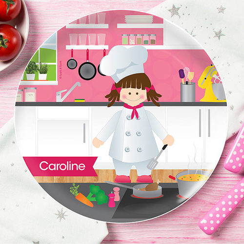 The Girl Chef Personalized Kids Plates - Give Wink