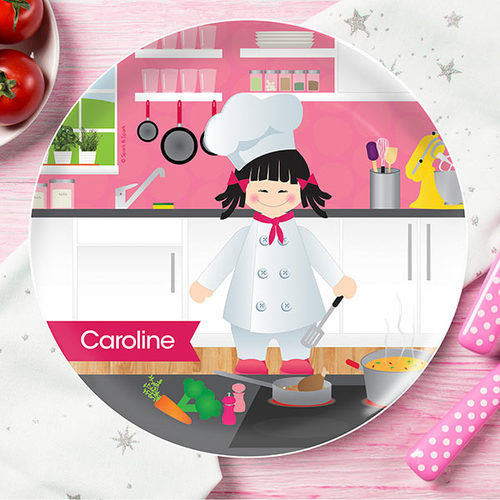 The Girl Chef Personalized Kids Plates - Give Wink