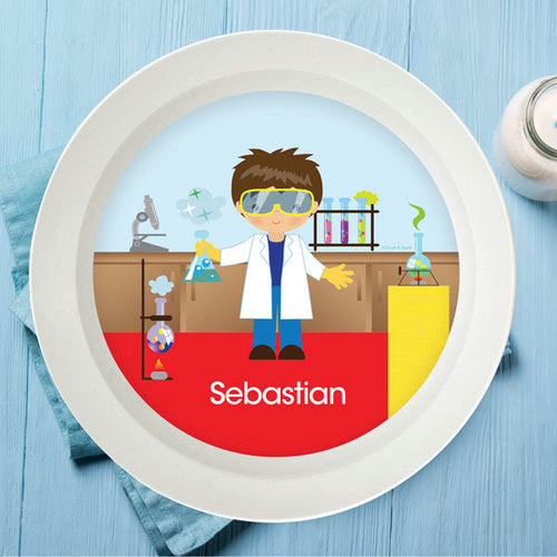 Cool Scientist Boy Personalized Kids Bowl - Give Wink