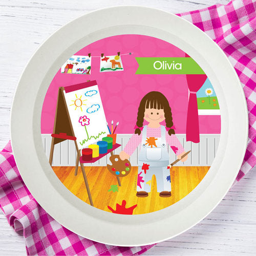 Artist at Work Personalized Kids Bowl - Give Wink