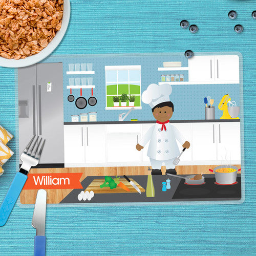 The Boy Chef Personalized Kids Placemat - Give Wink