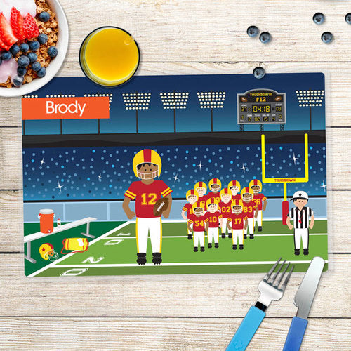 Touchdown Personalized Kids Placemat - Give Wink