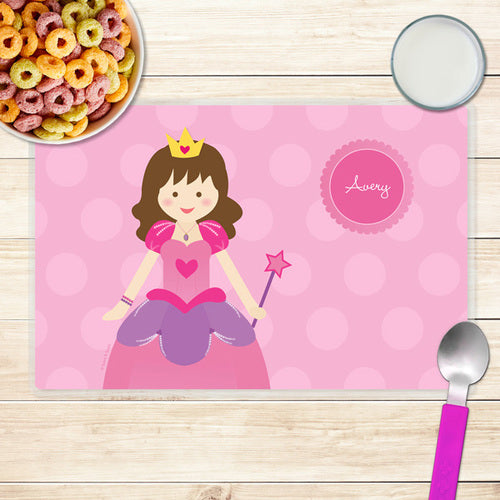 Cute Princess Personalized Kids Placemat - Give Wink