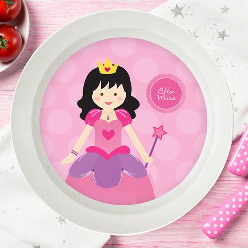 Cute Princess Personalized Kids Bowl - Give Wink
