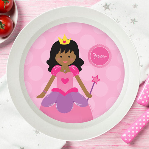 Cute Princess Personalized Kids Bowl - Give Wink