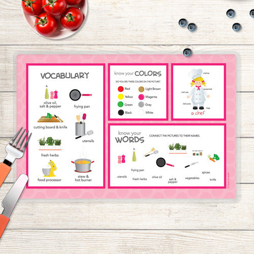 The Girl Chef Personalized Kids Placemat - Give Wink