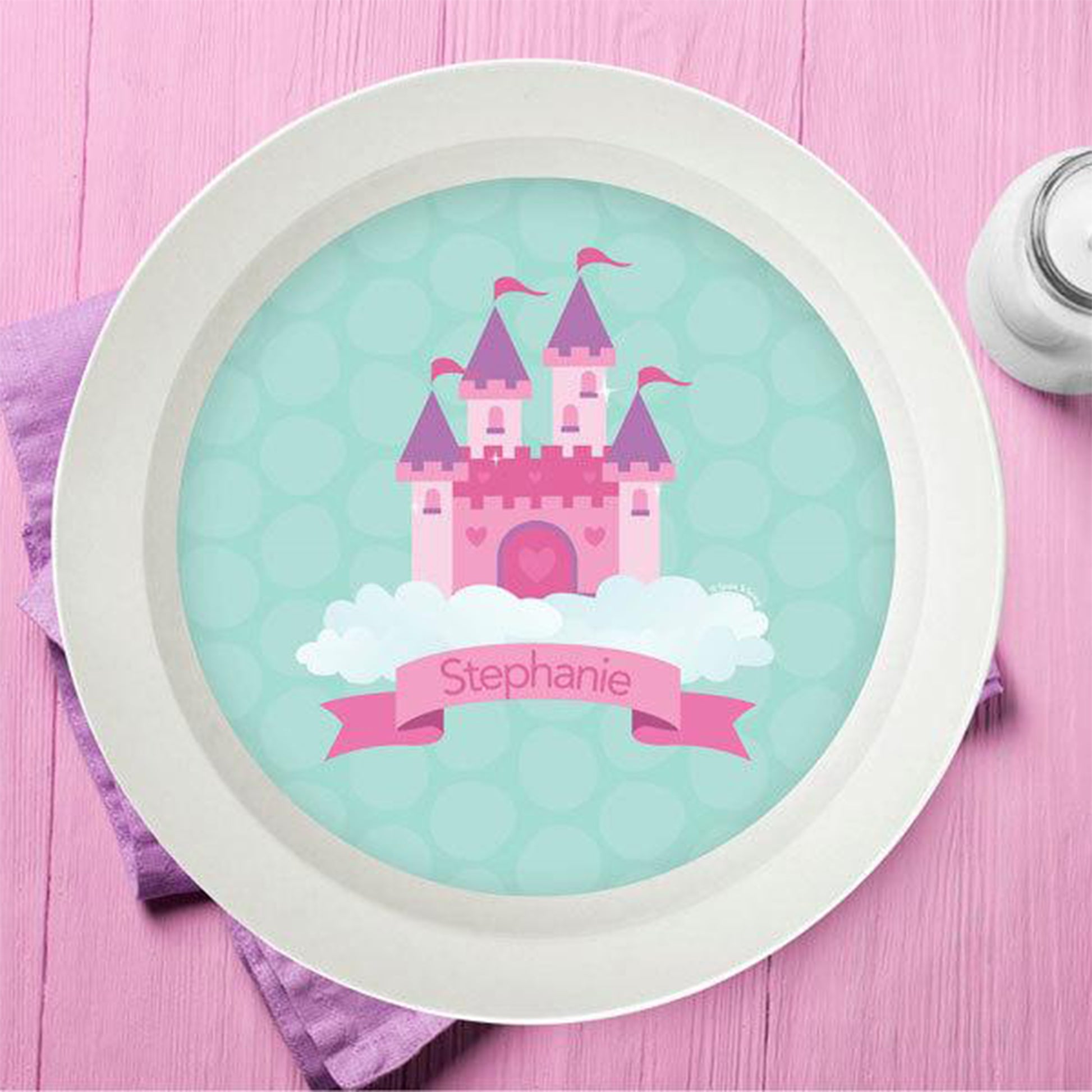 A Castle in the Sky Personalized Kids Bowl - Give Wink