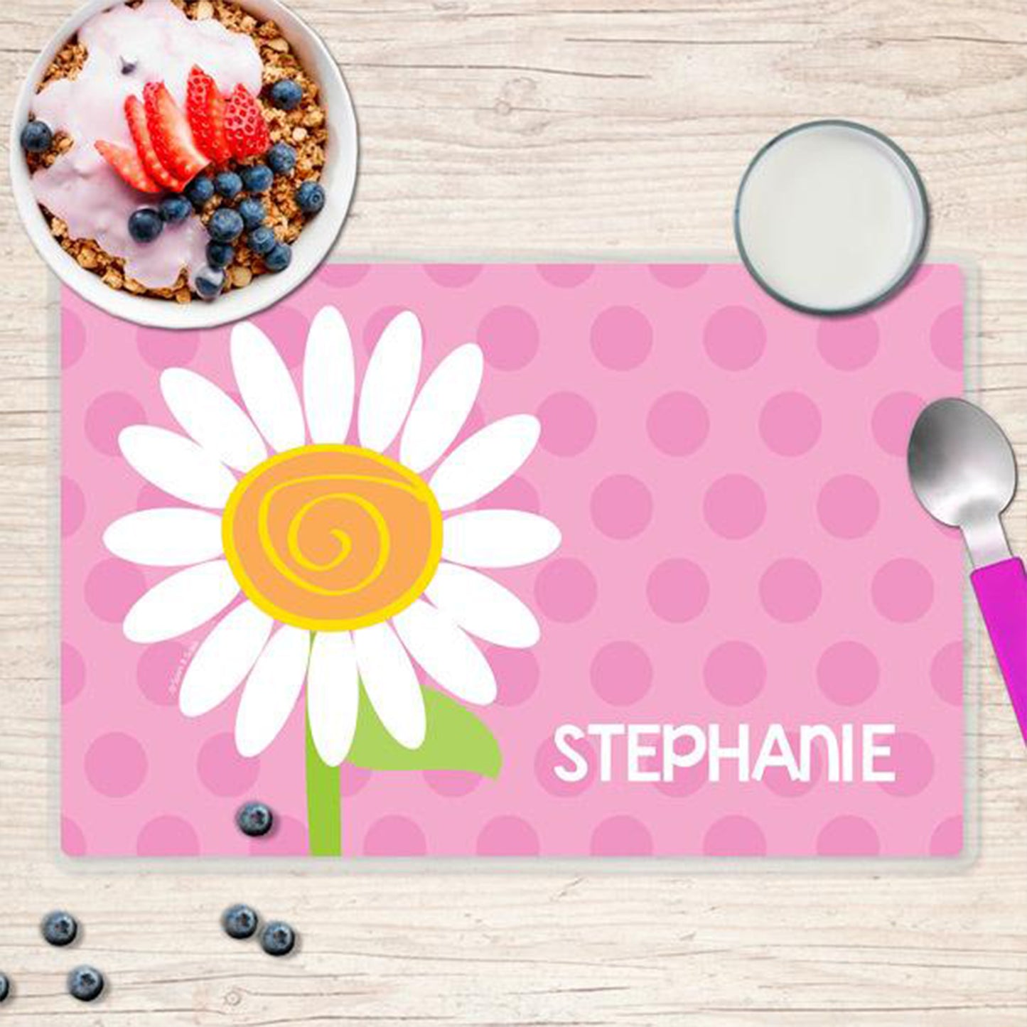 A Daisy for You Personalized Kids Placemat - Give Wink