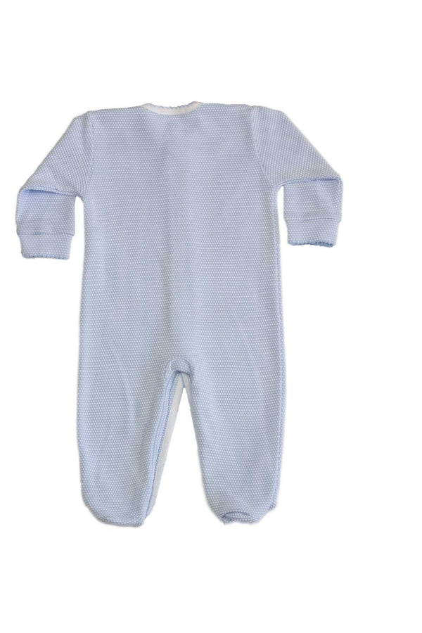 Pima Cotton Blue Bubble Baby Footie - Give Wink