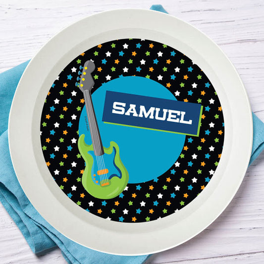 Guitar Sounds Personalized Kids Bowl - Give Wink