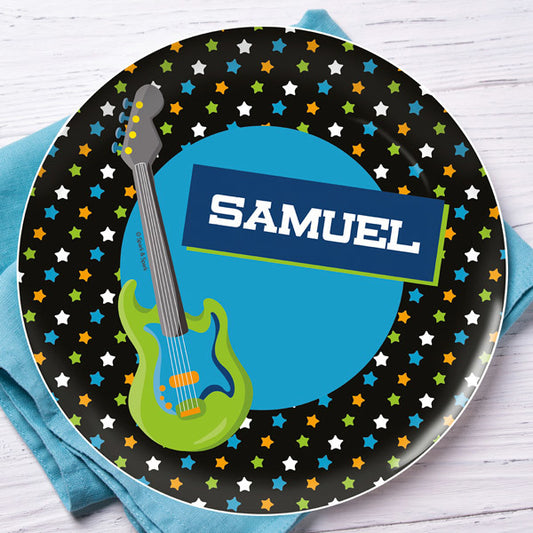 Guitar Sounds Personalized Kids Plates - Give Wink