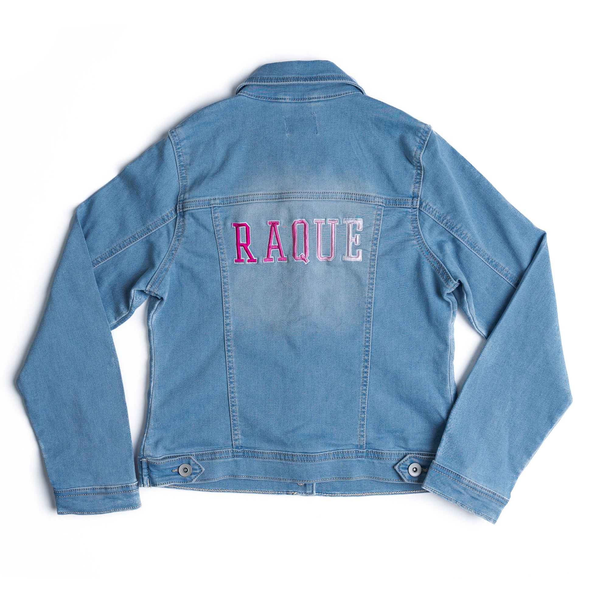 Kids Embroidered Denim Jacket - Give Wink