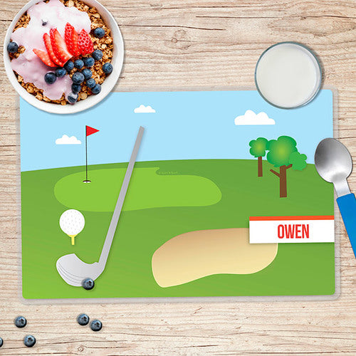 My Love for Golf Personalized Kids Placemat - Give Wink