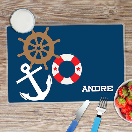 Nautical Ways Personalized Kids Placemat - Give Wink