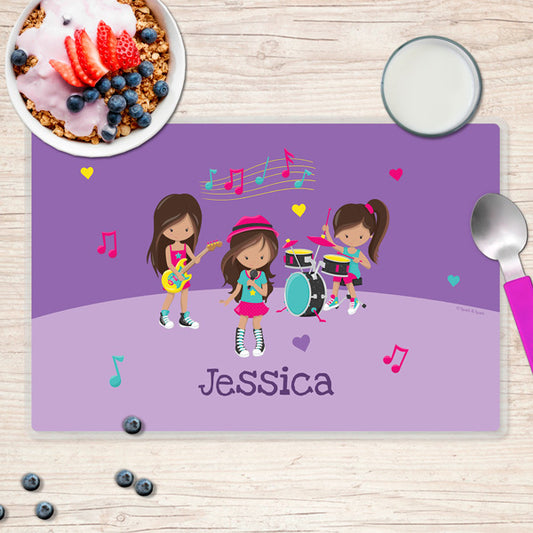 Rock and Roll Band Personalized Kids Placemat - Give Wink