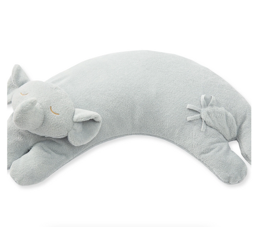 Personalized Elephant Curved Pillow - Grey - Give Wink