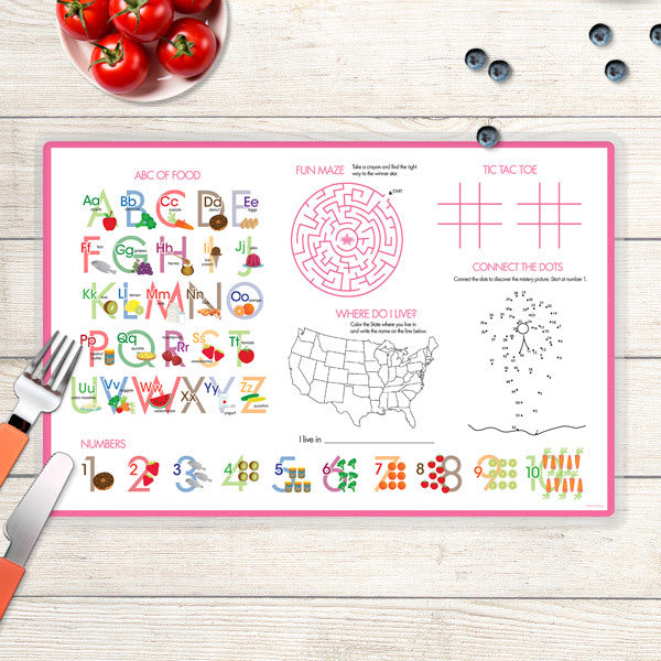Spring Blooms Personalized Kids Placemat - Give Wink