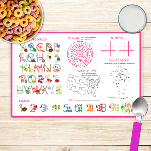 Sweet Unicorns Personalized Kids Placemat - Give Wink