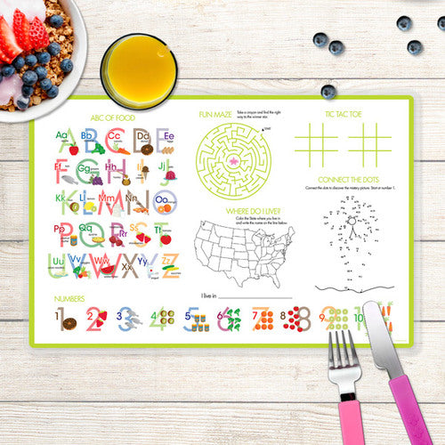 Tennis Fan Girl Personalized Kids Placemat - Give Wink