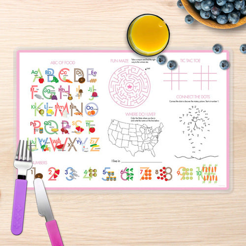 Three Sweet Little Bugs Personalized Kids Placemat - Give Wink