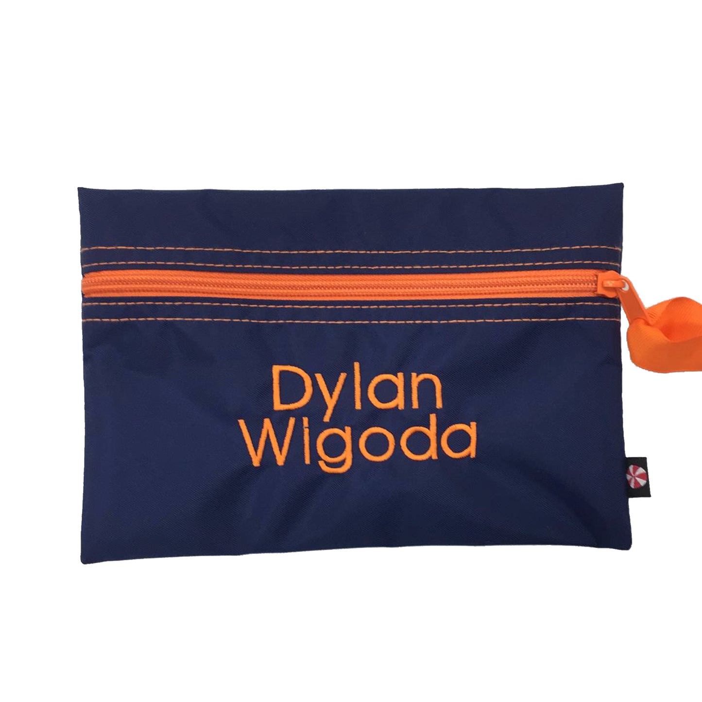 Navy / Orange Flat Pouch - Give Wink