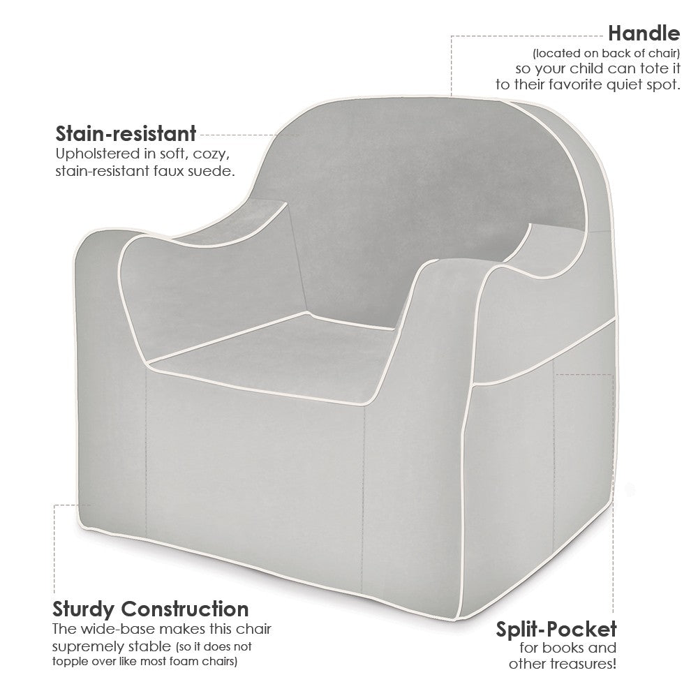 Grey Reader Children's Chair - Give Wink