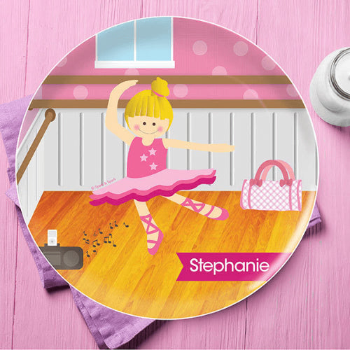 Ballerina Studio Personalized Kids Plates - Give Wink