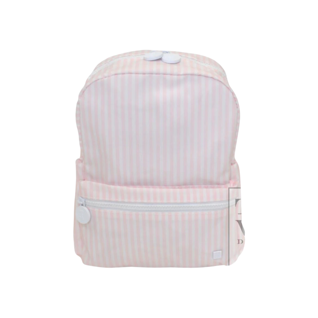 Personalized Small Nylon Backpack Pink Stripe - Give Wink