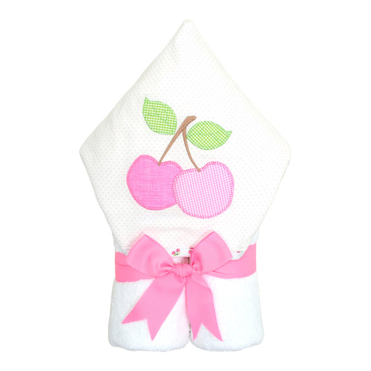 Personalized Baby Girl Cherries Hooded Towel - Give Wink