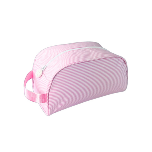 Personalized Glossed Stripe Pink Traveler Pouch - Give Wink