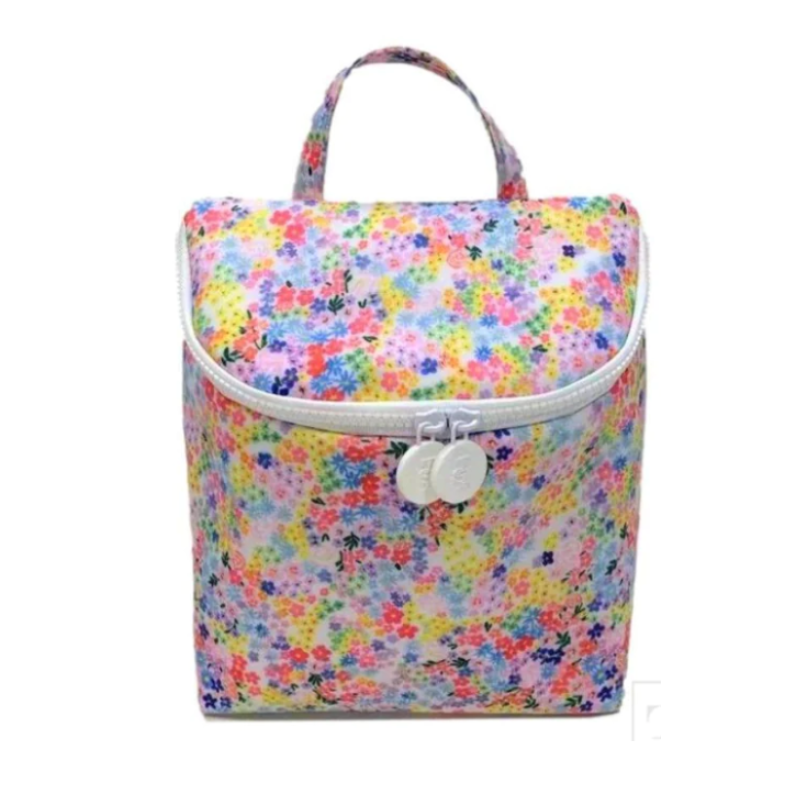 Personalized Nylon Bright Floral Lunch Sack - Give Wink
