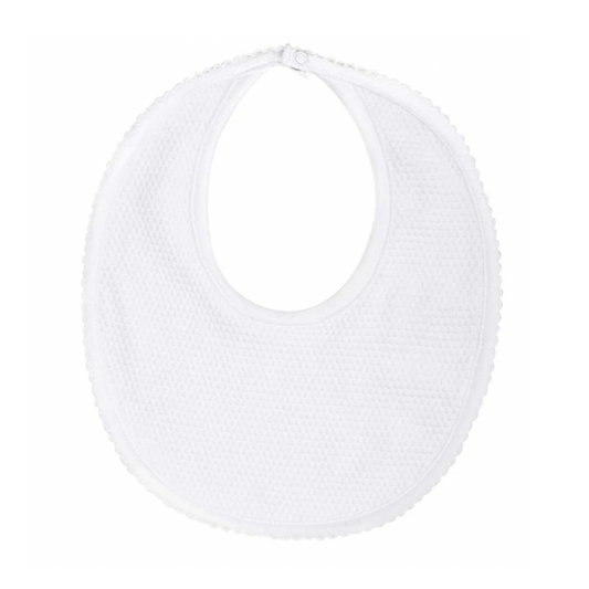 Pima Cotton Bubble Baby Bib - White - Give Wink