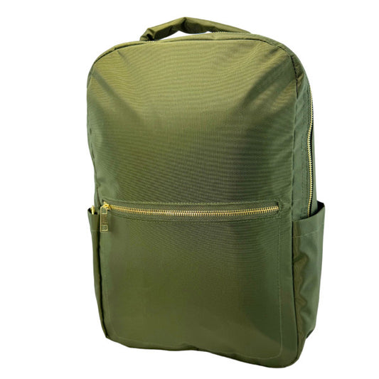 Personalized Nylon Olive Brass Diego Backpack - Give Wink