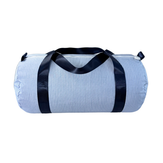 Personalized Glossed Stripe Navy Duffel Bag - Give Wink