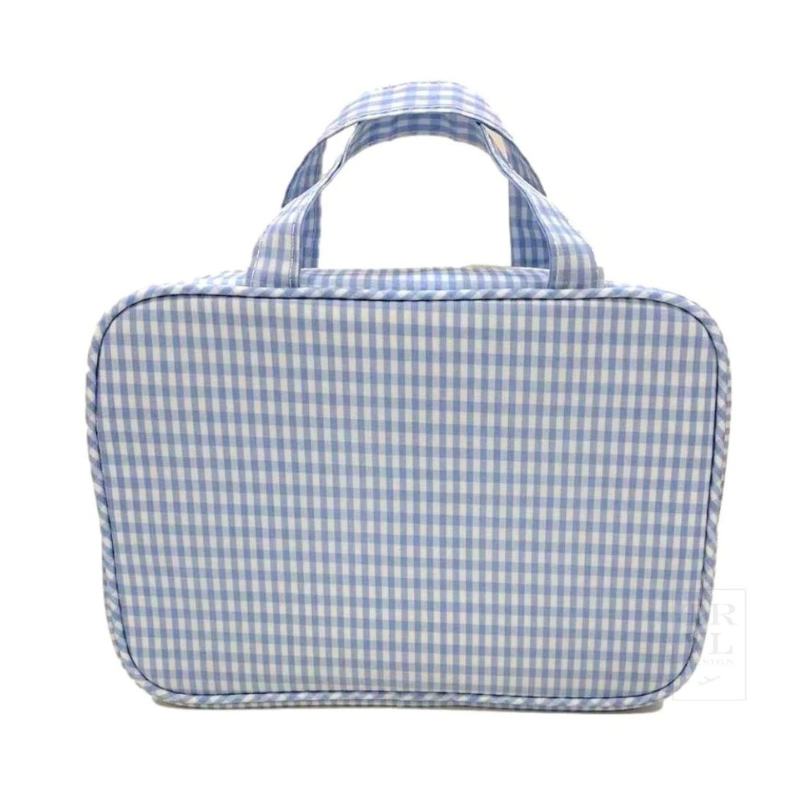 Personalized Nylon Mist Gingham Carry On - Give Wink