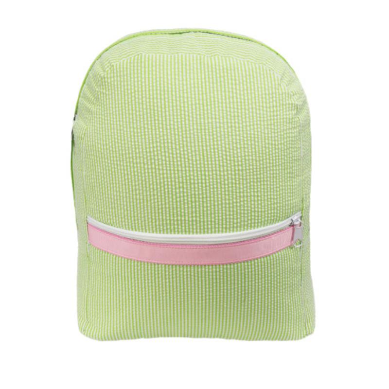 Personalized Seersucker Sweet Large Backpack - Give Wink