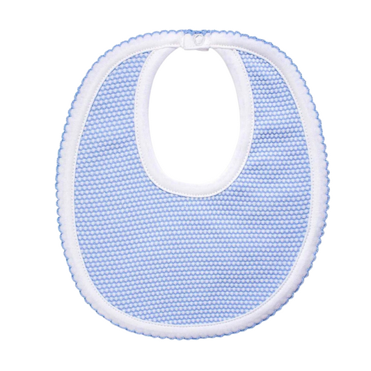 Pima Cotton Bubble Baby Bib Blue - Give Wink