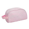 Personalized Gingham Baby Pink Traveler Pouch - Give Wink
