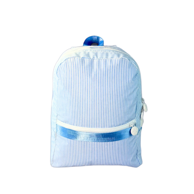 Personalized Glossed Stripe Blue Small Backpack - Give Wink