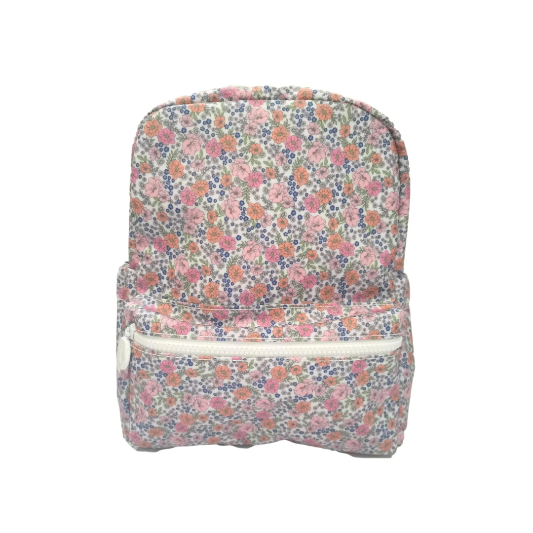 Personalized Small Nylon Backpack Garden Floral - Give Wink