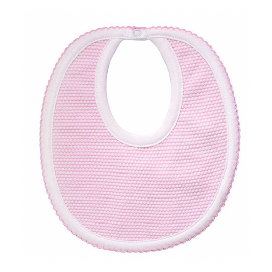 Pima Cotton Bubble Baby Bib Pink - Give Wink