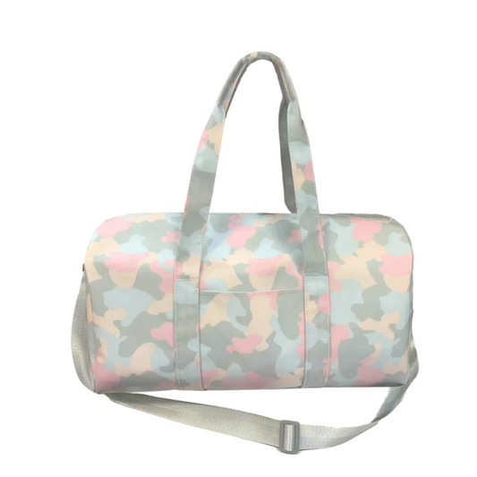 Personalized Nylon Pink Camo Duffel Weekender - Give Wink