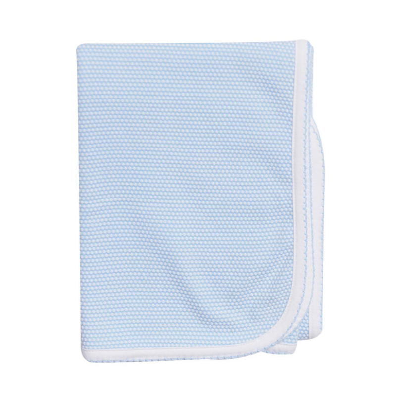 Pima Cotton Bubble Receiving Blanket Blue - Give Wink