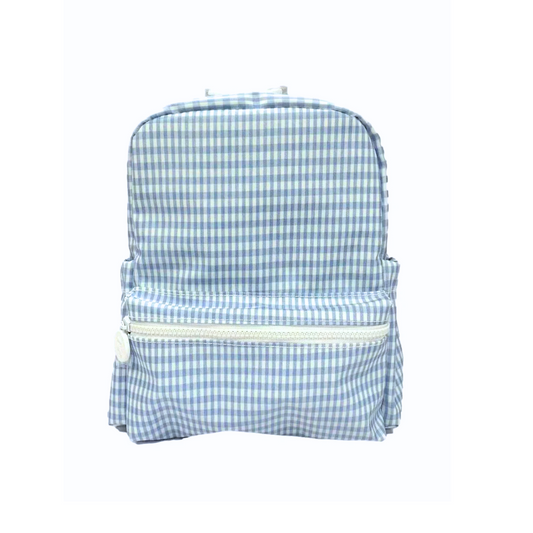 Personalized Nylon Small Backpack Gingham Mist - Give Wink