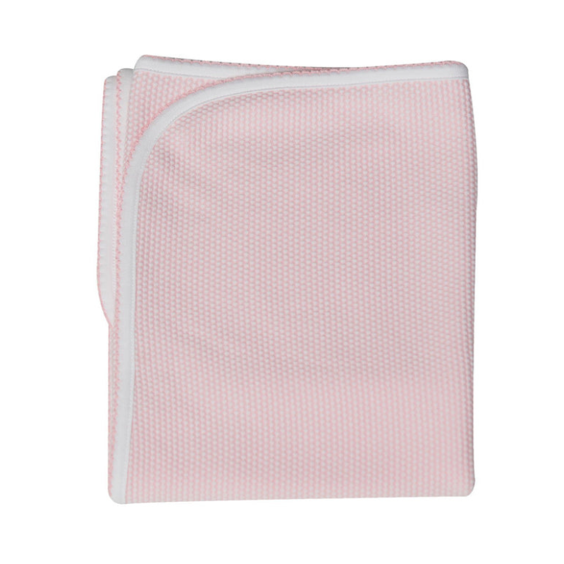 Pima Cotton Bubble Receiving Blanket Pink - Give Wink