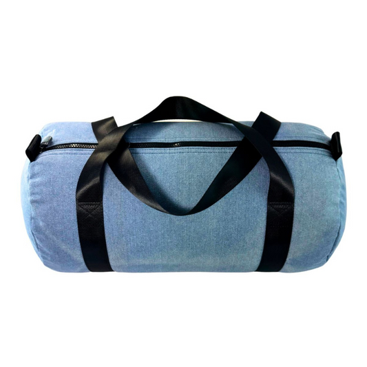 Personalized Denim Duffel Bag - Give Wink